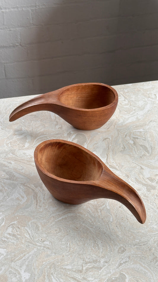 Pair of Wooden Kuksa Mugs
