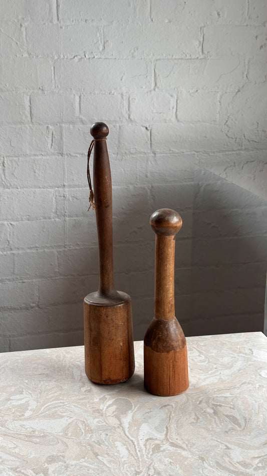 Pair of Wooden Potato Mashers