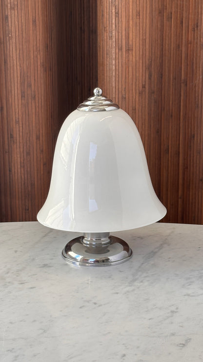 Vintage Bell Shaped Glass Table Lamp