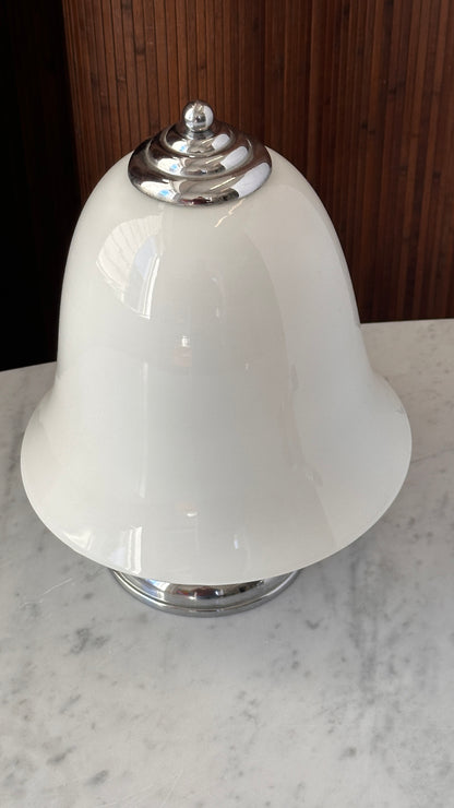 Vintage Bell Shaped Glass Table Lamp