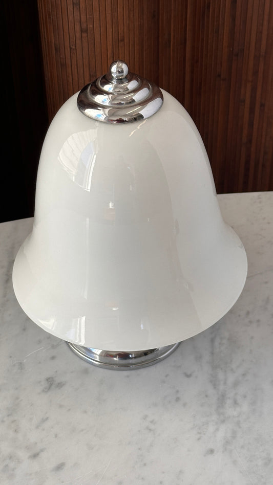 Vintage Bell Shaped Glass Table Lamp