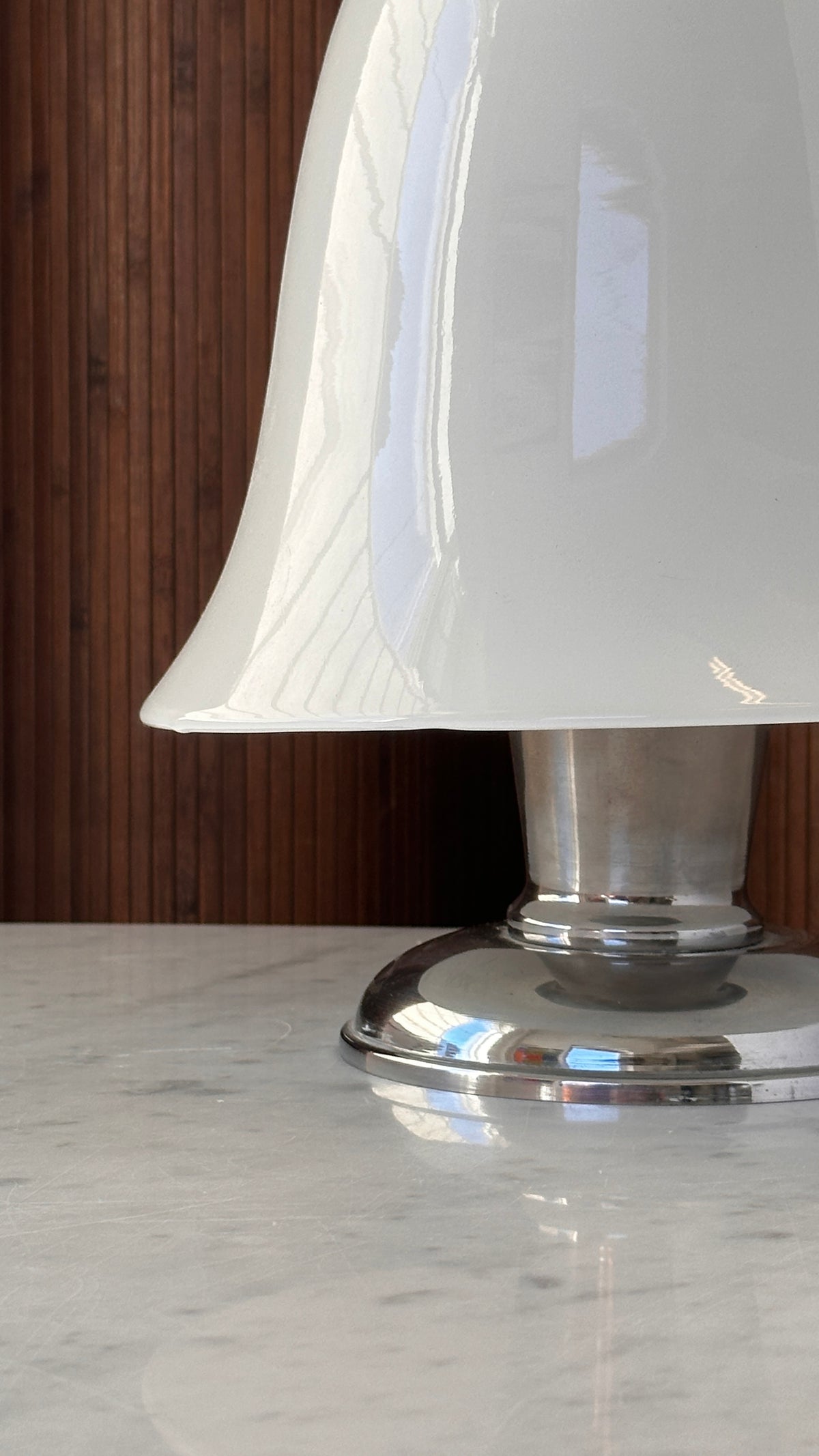 Vintage Bell Shaped Glass Table Lamp