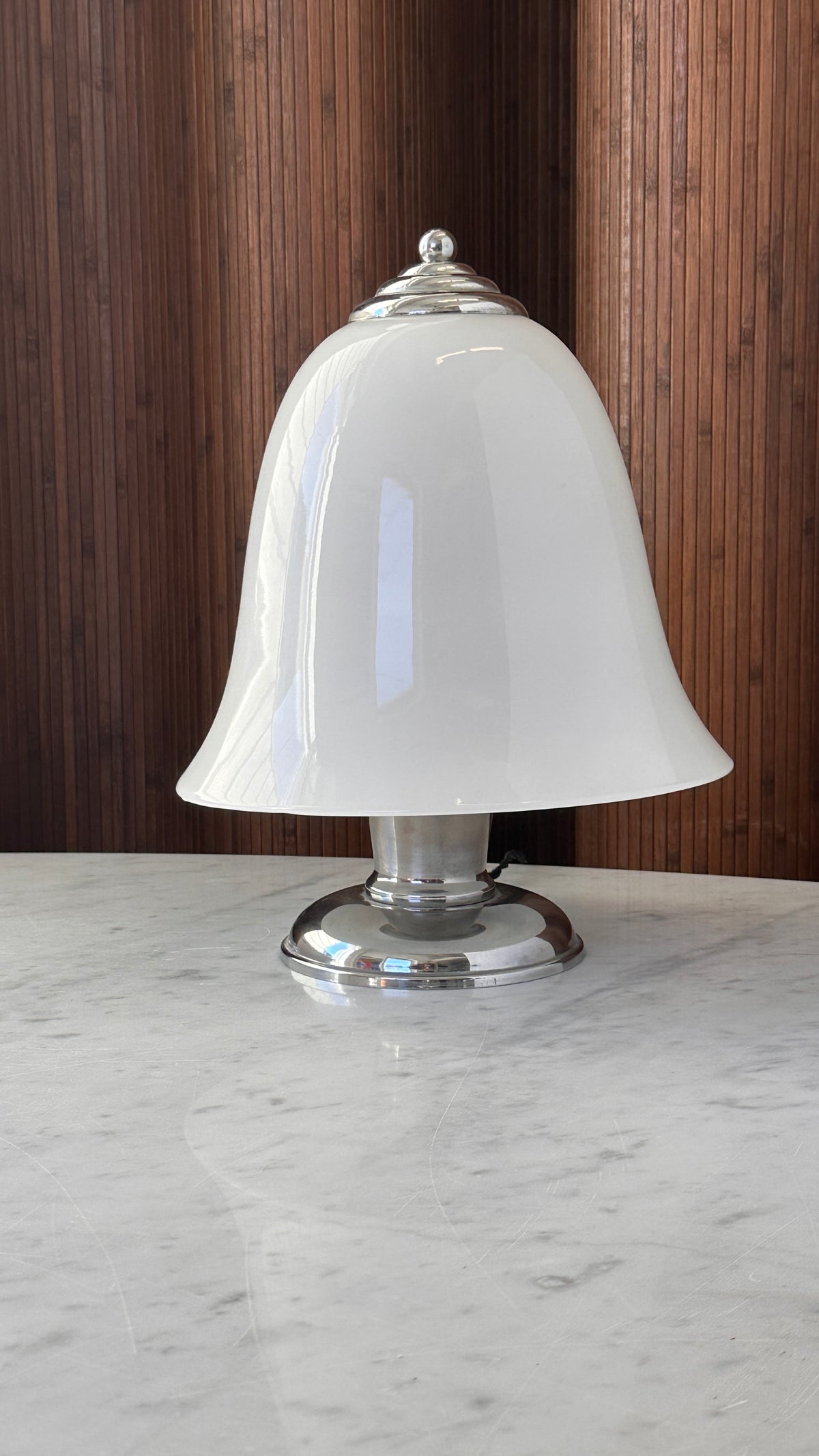 Vintage Bell Shaped Glass Table Lamp