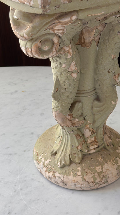 Cast clay table base/sculpture
