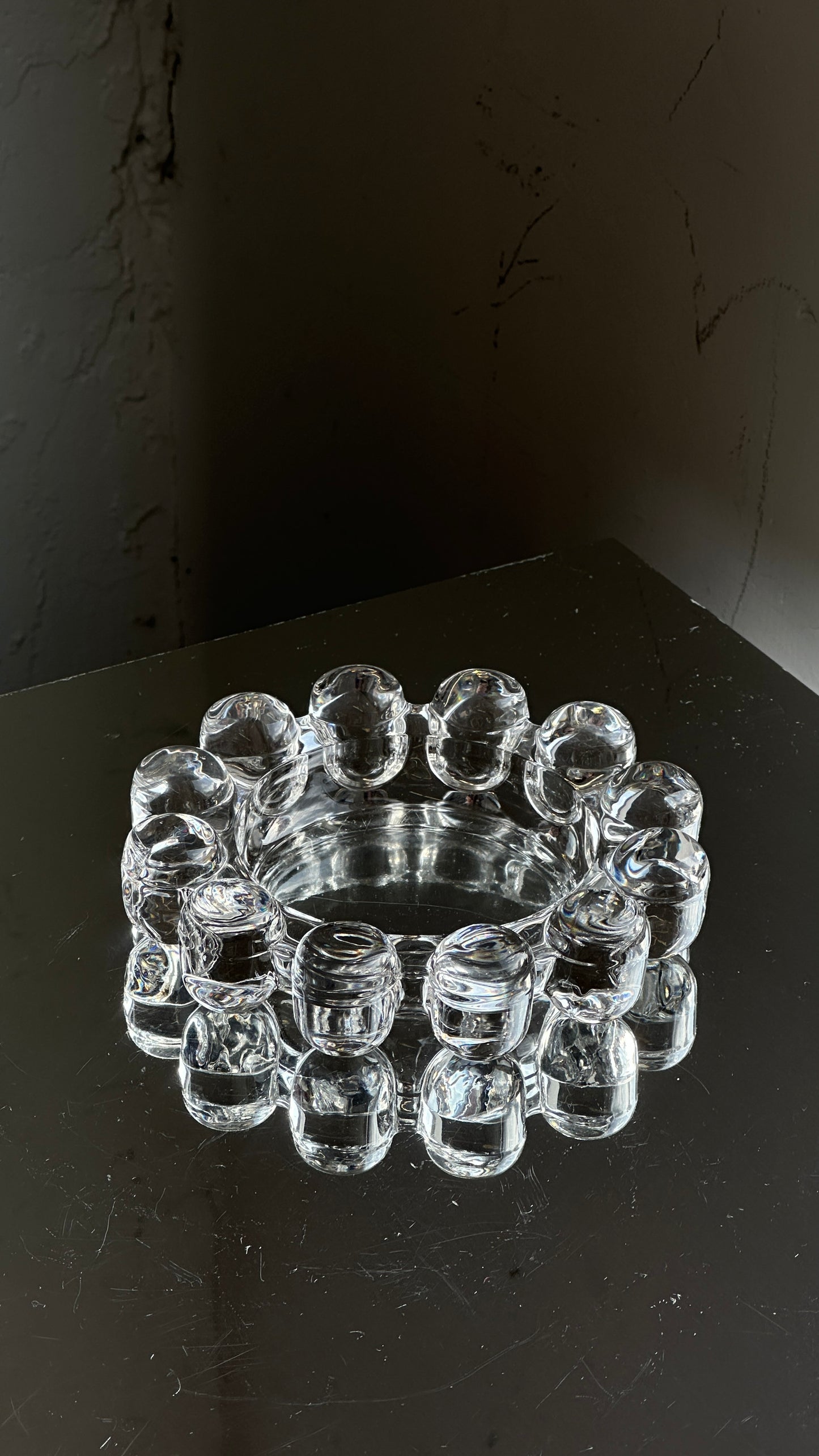 Vintage Bubble Glass Ashtray