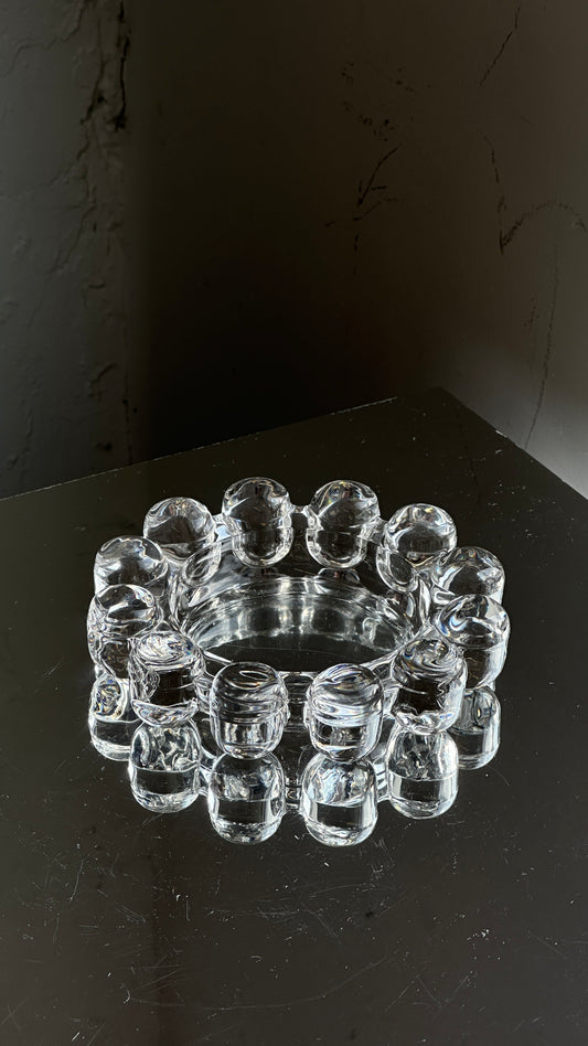 Vintage Bubble Glass Ashtray