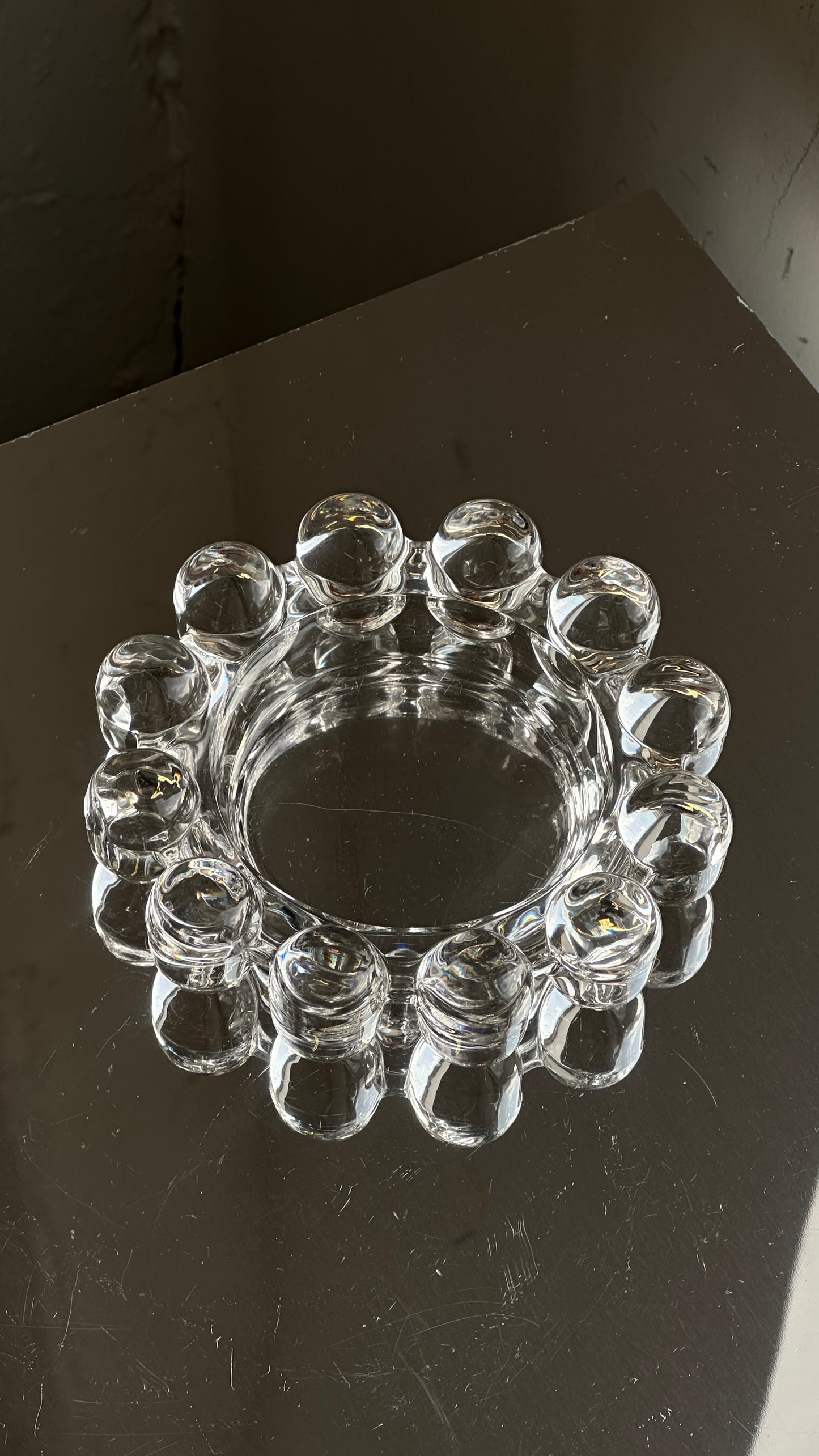 Vintage Bubble Glass Ashtray