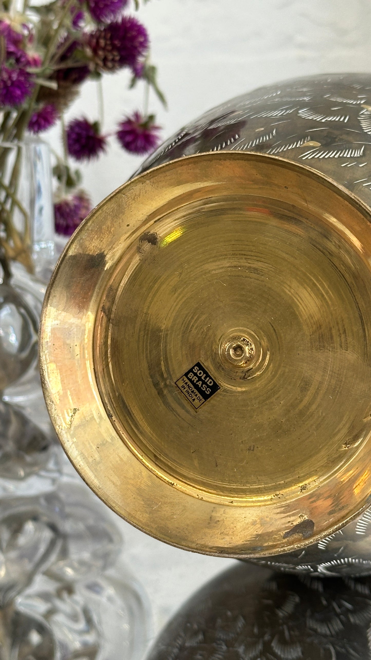 Large Brass Indian Jug
