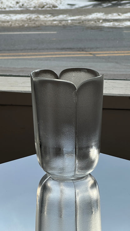 Vintage Bjørn Wiinblad Frosted Glass Vase for Rosenthal