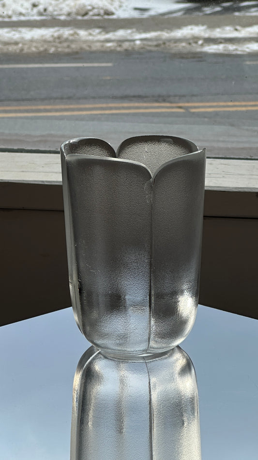Vintage Bjørn Wiinblad Frosted Glass Vase for Rosenthal