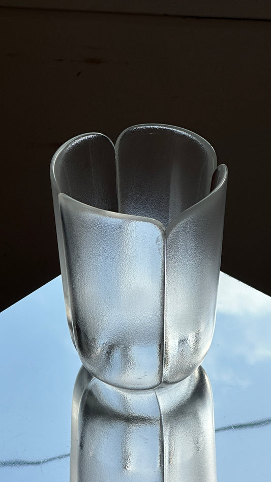 Vintage Bjørn Wiinblad Frosted Glass Vase for Rosenthal