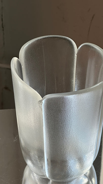 Vintage Bjørn Wiinblad Frosted Glass Vase for Rosenthal