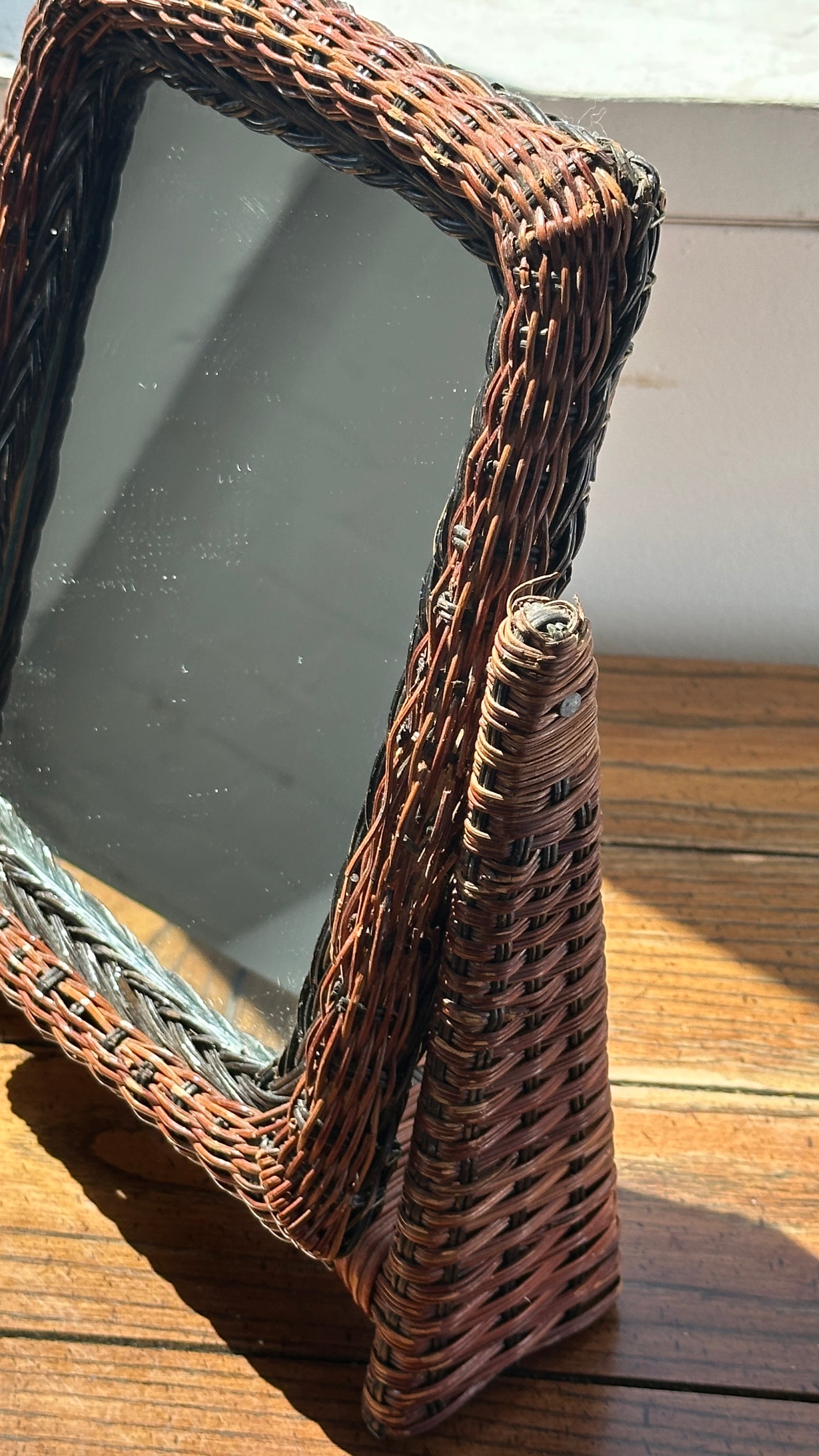 Wicker Vanity Mirror