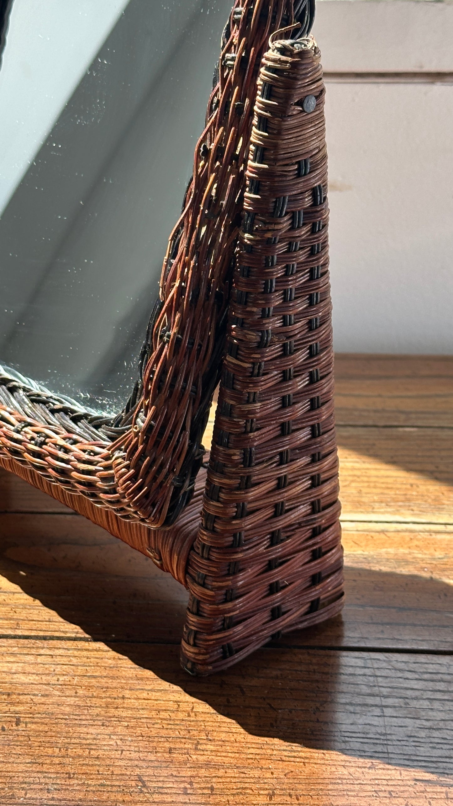 Wicker Vanity Mirror