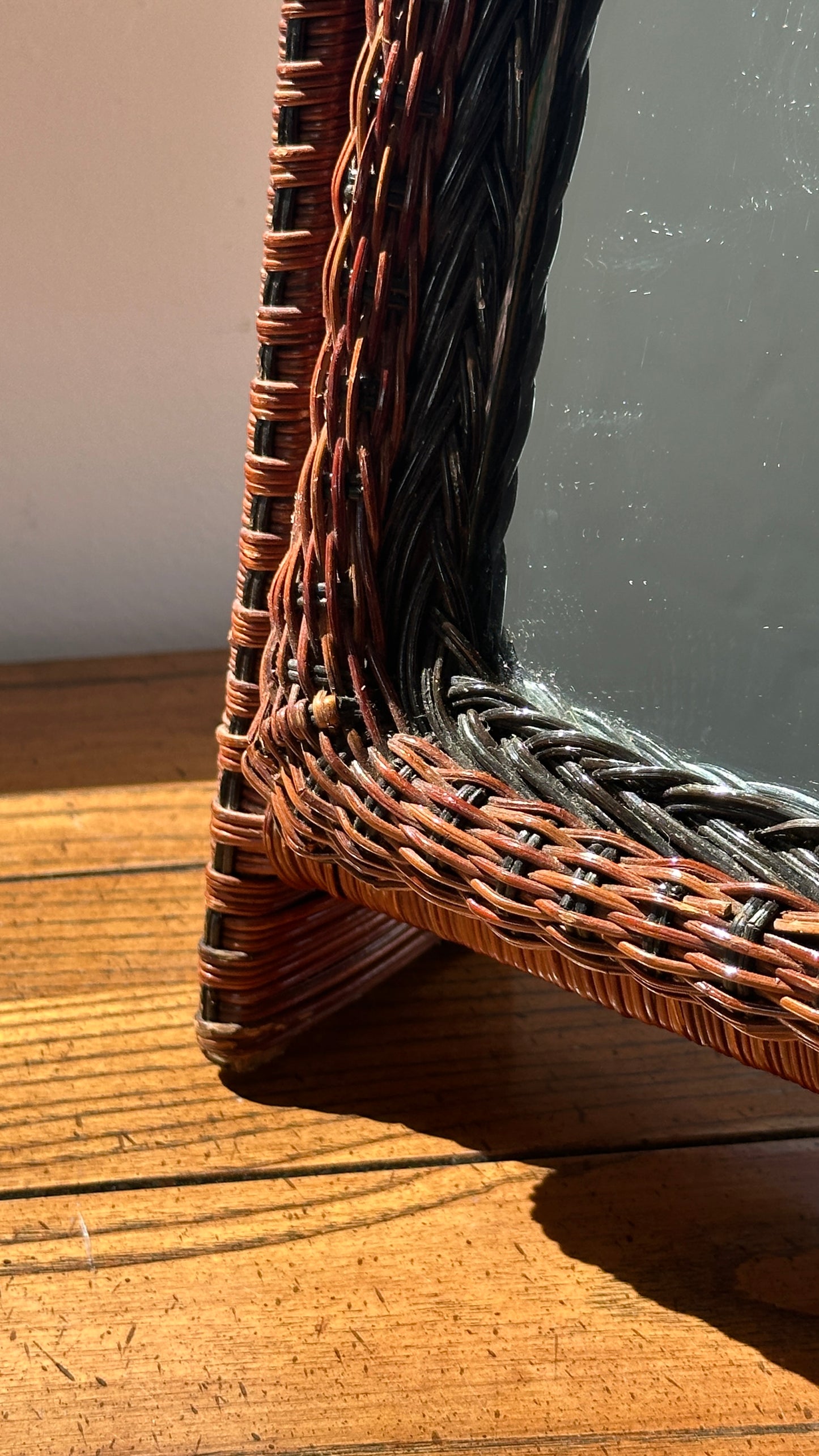Wicker Vanity Mirror