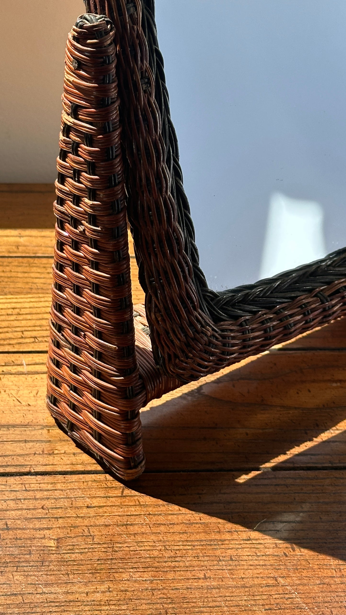 Wicker Vanity Mirror