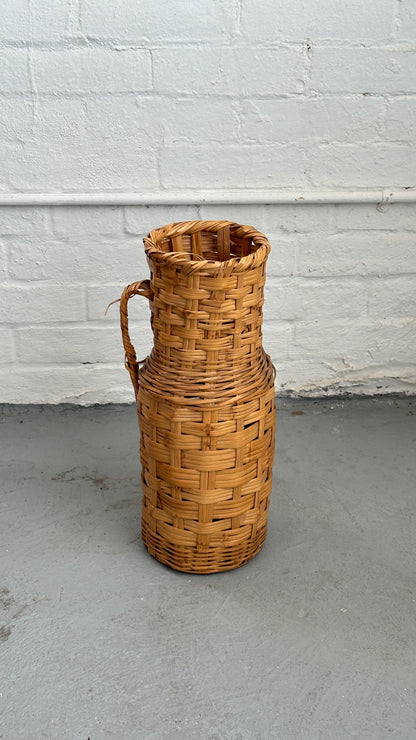 Tall Wicker Basket with Handle