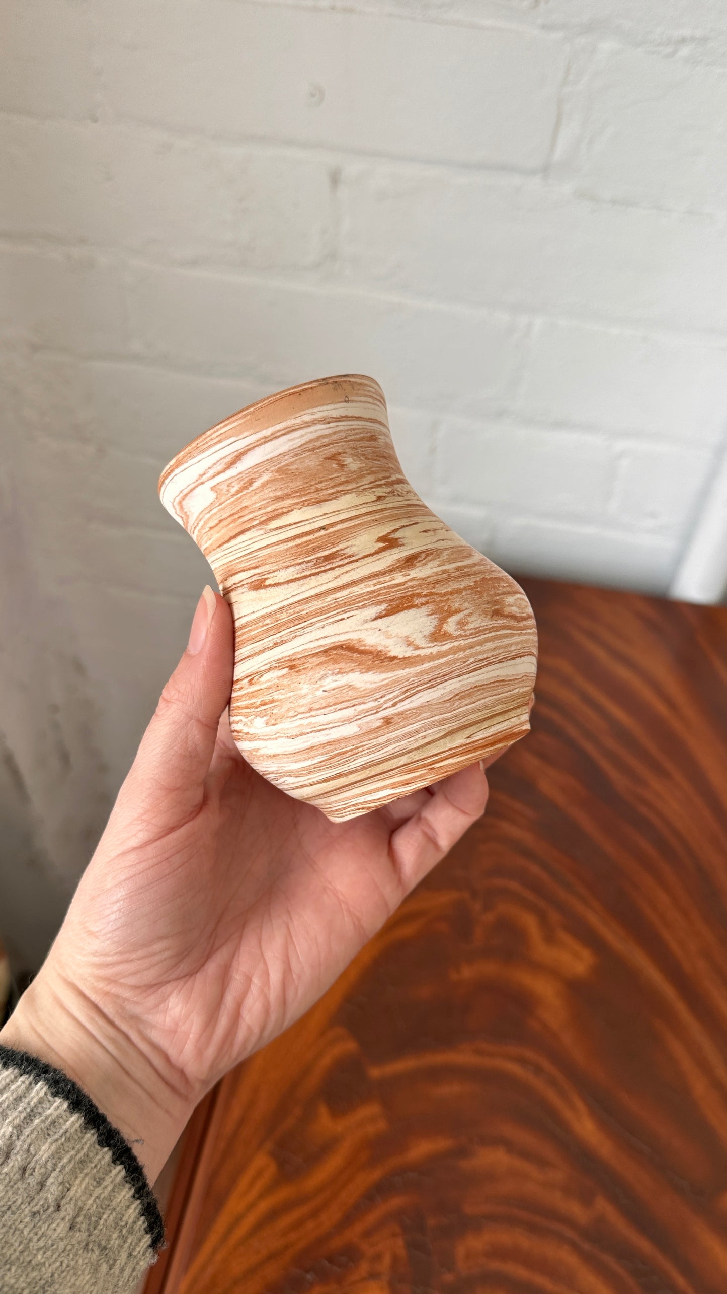 Ceramic Swirl Vase, Canadian