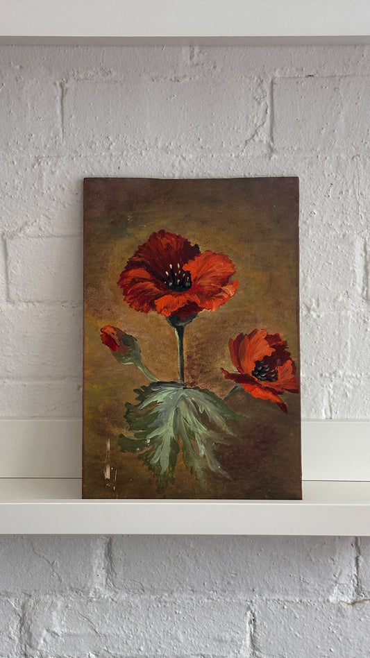 Floral Painting on Board
