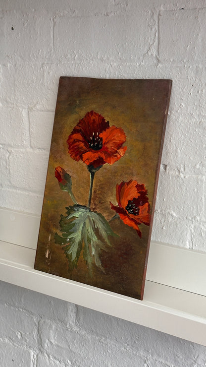 Floral Painting on Board
