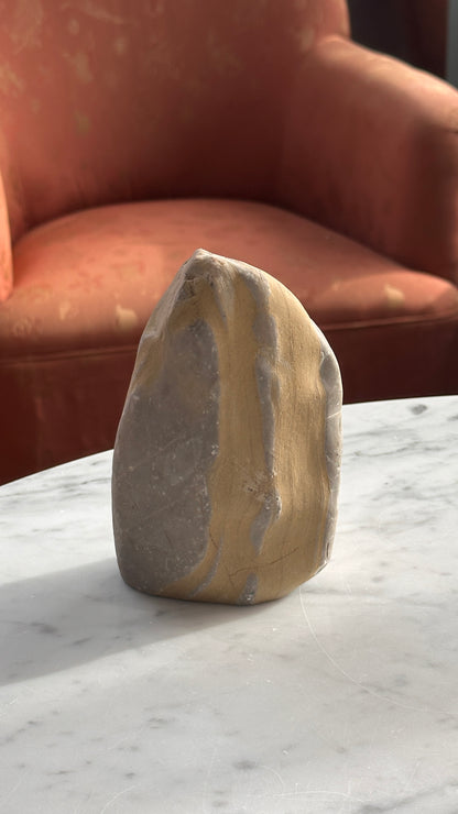 Carved Stone Vase / Candle Holder