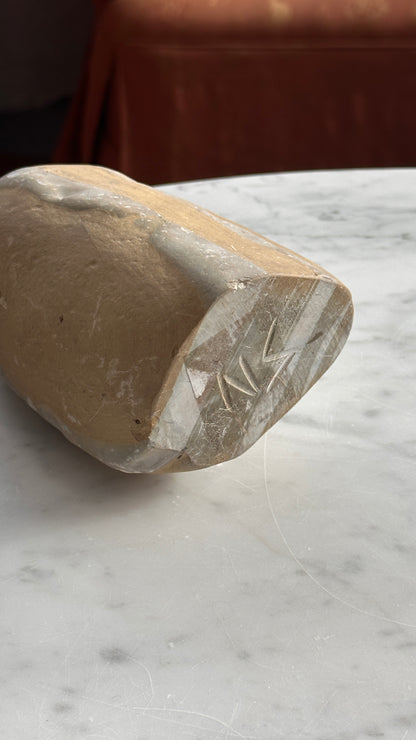 Carved Stone Vase / Candle Holder