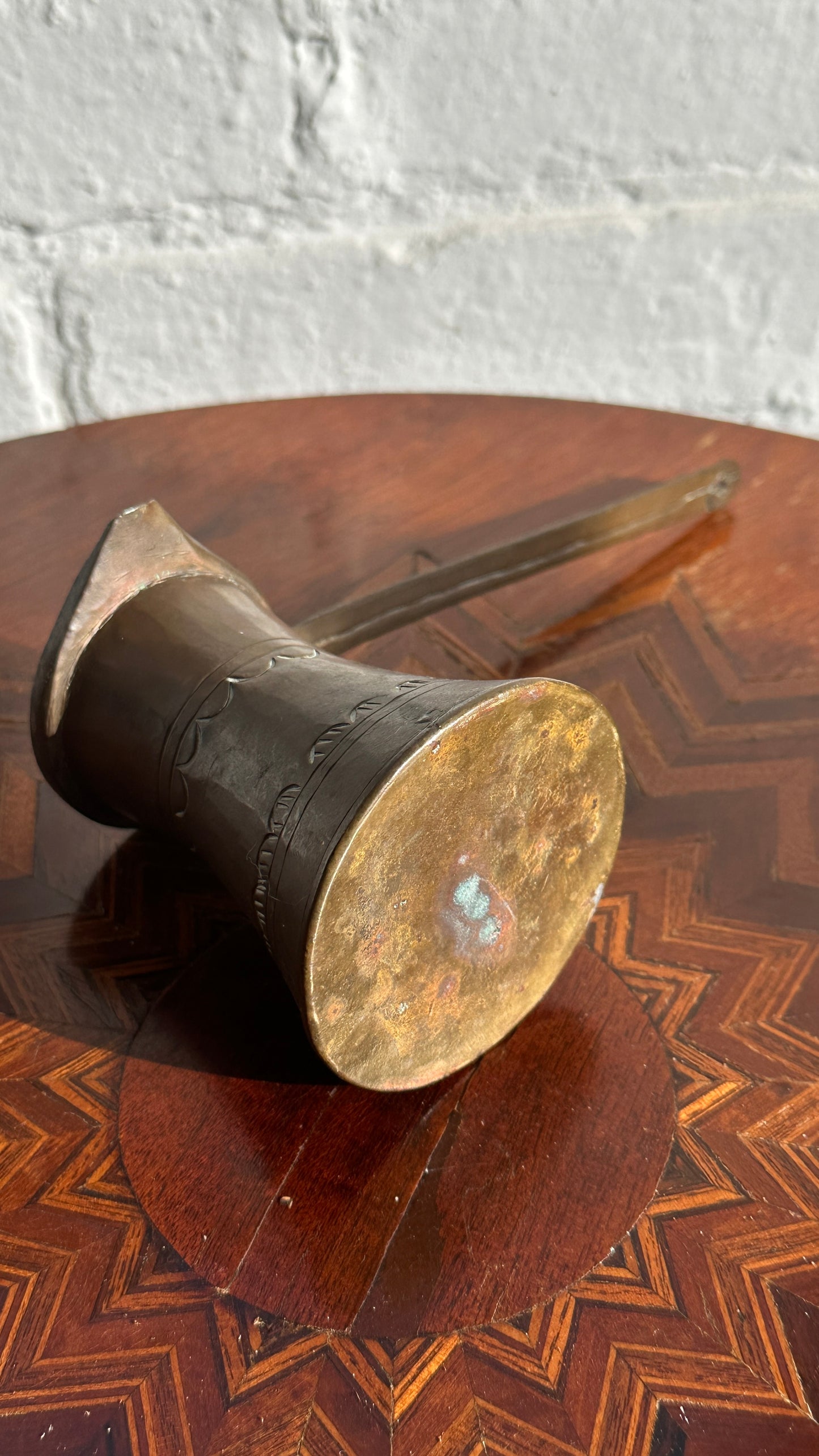 Hand Hammered Brass Turkish Coffee Pot with Handle