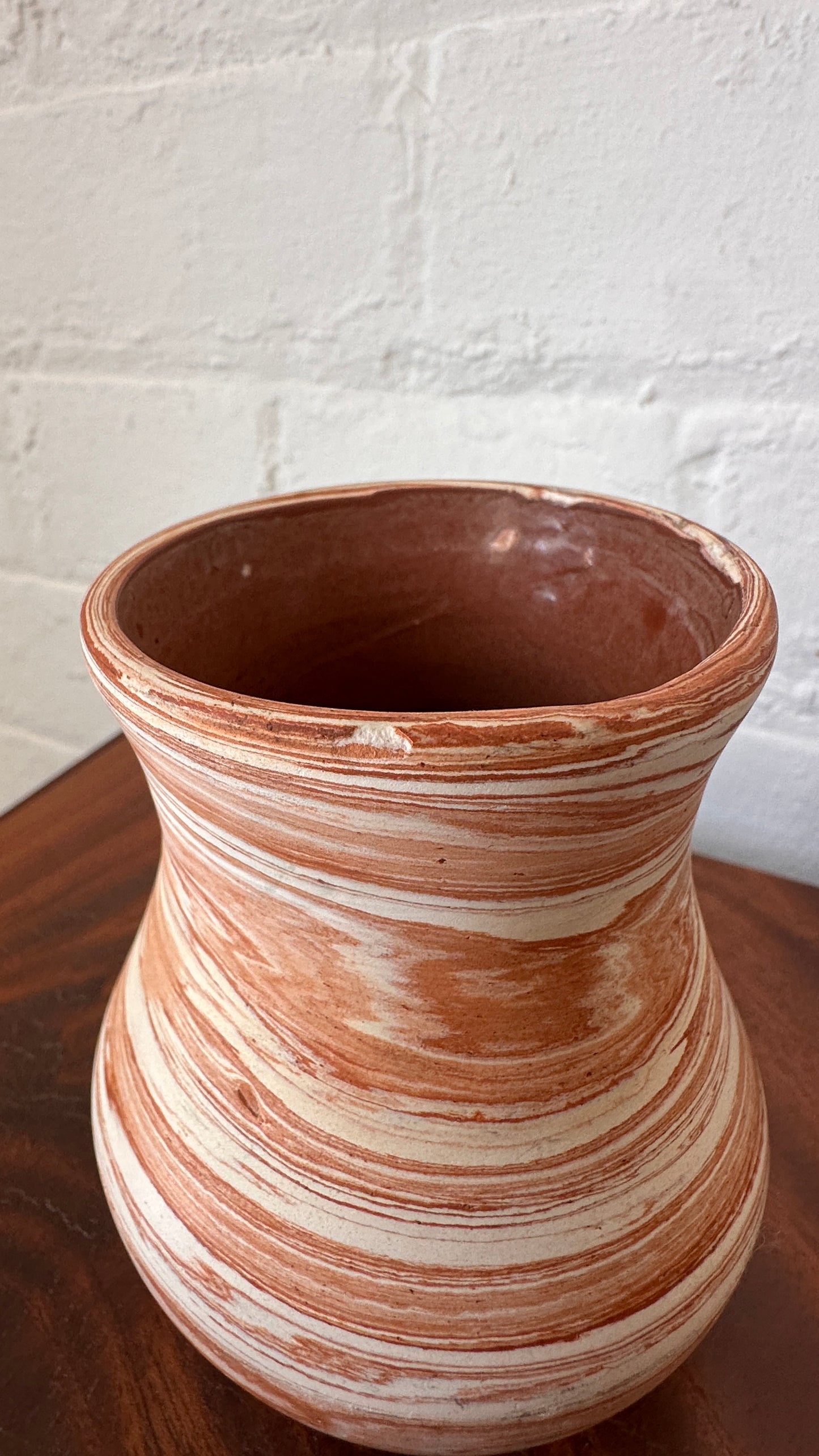 Ceramic Swirl Vase, Canadian
