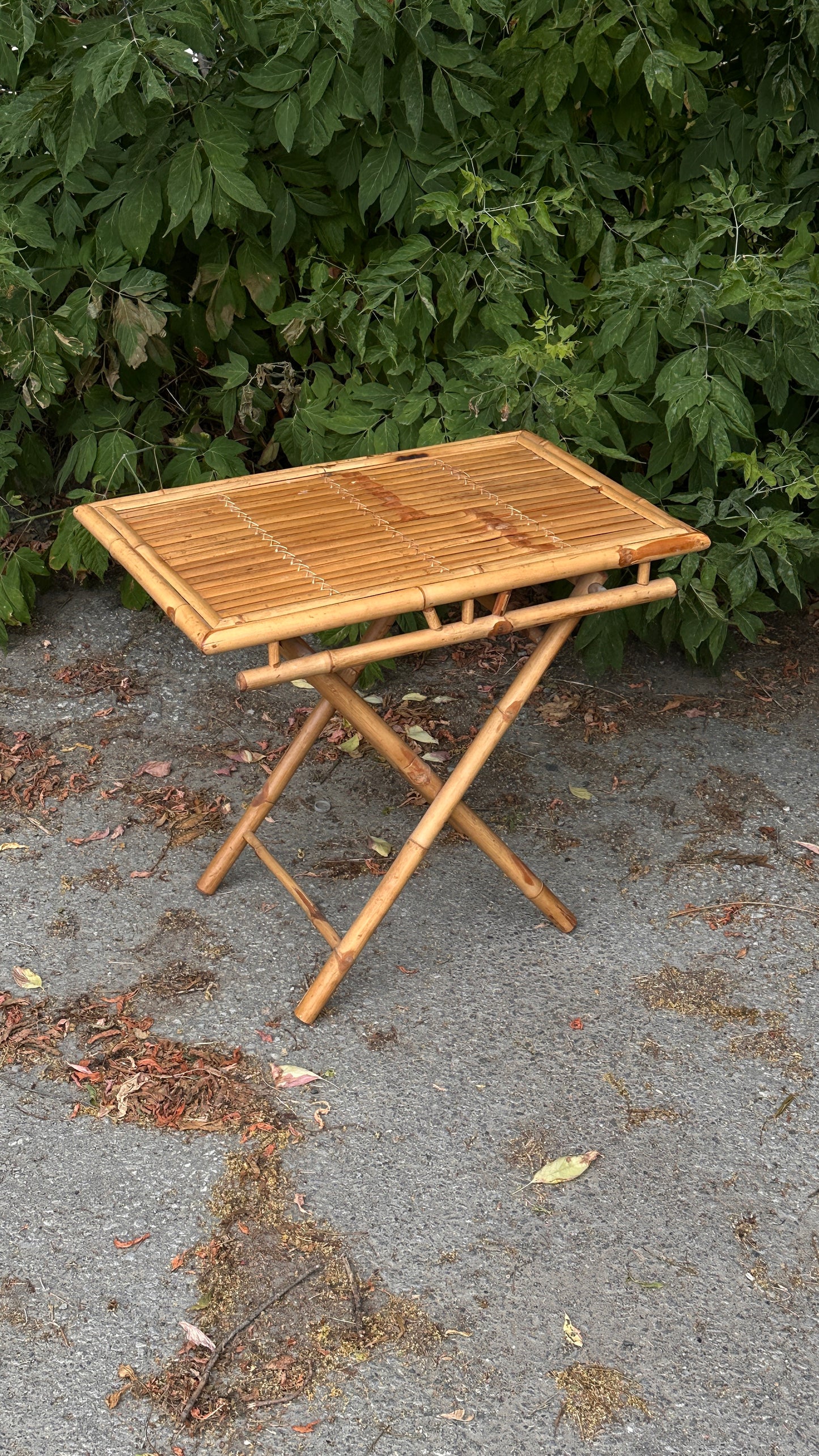 Folding Bamboo Table