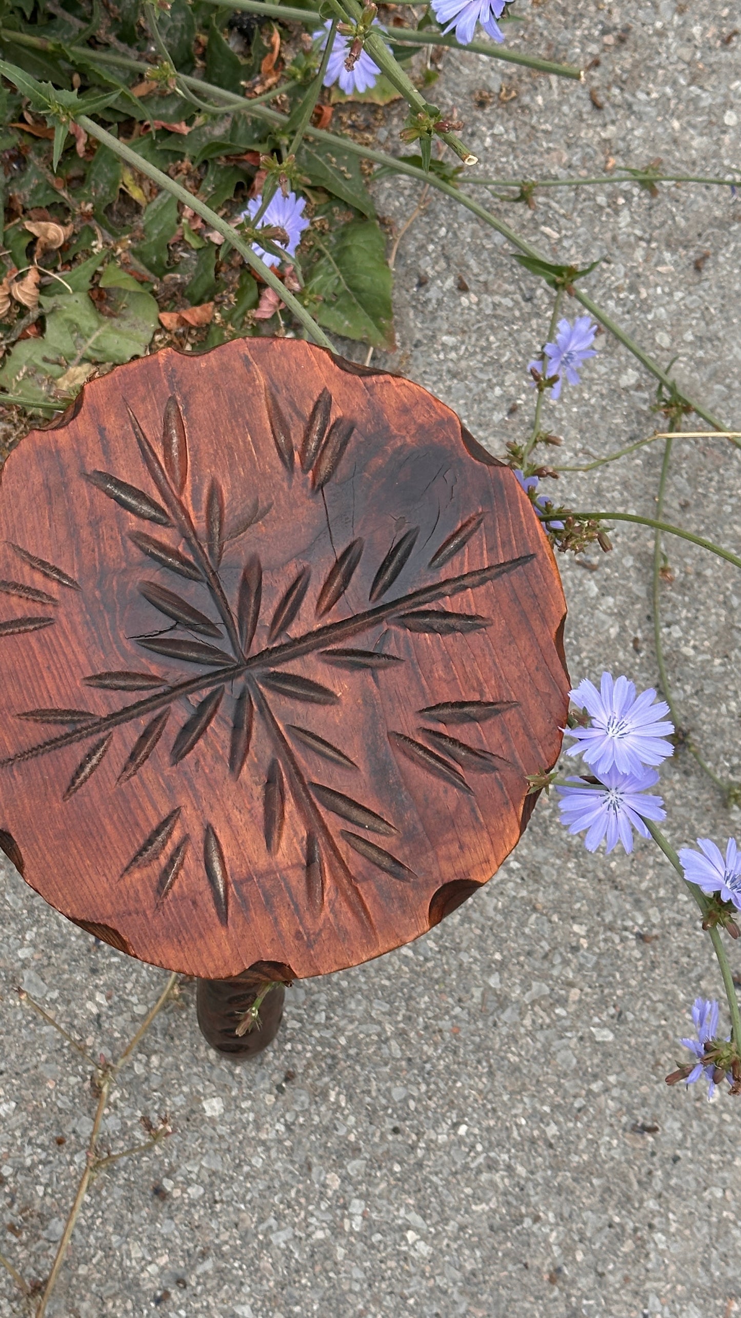 Carved Wooden Stool