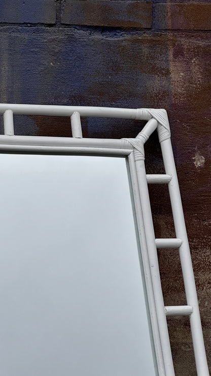 White Bamboo Mirror
