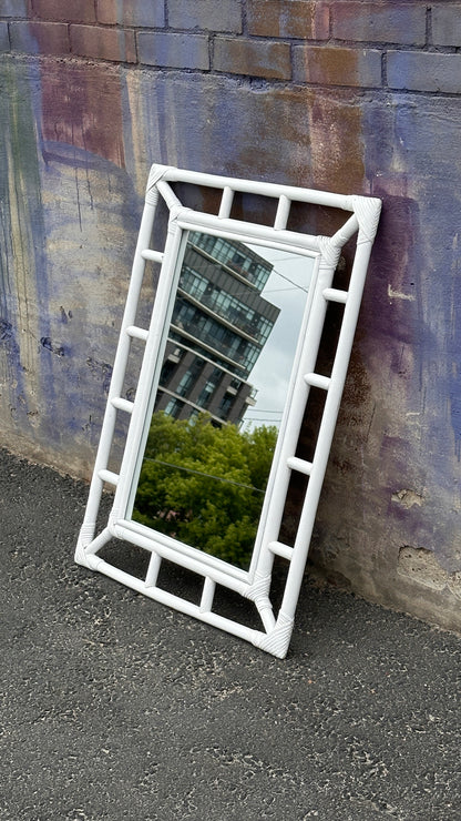 White Bamboo Mirror