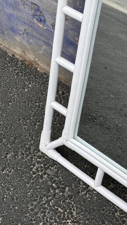White Bamboo Mirror