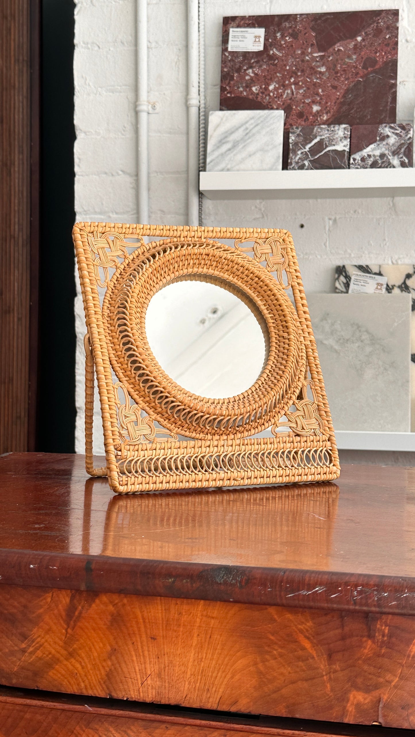 Rattan Vanity Mirror