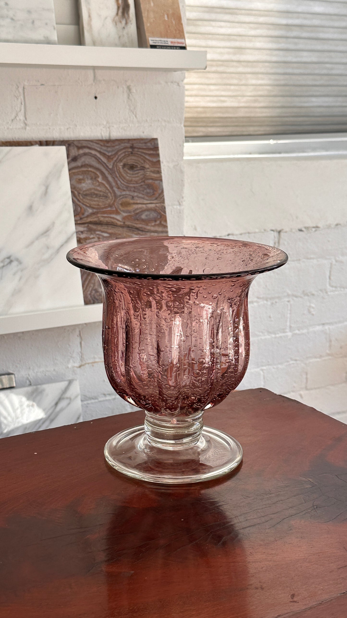 Bubble Plum Gass Urn / Vase