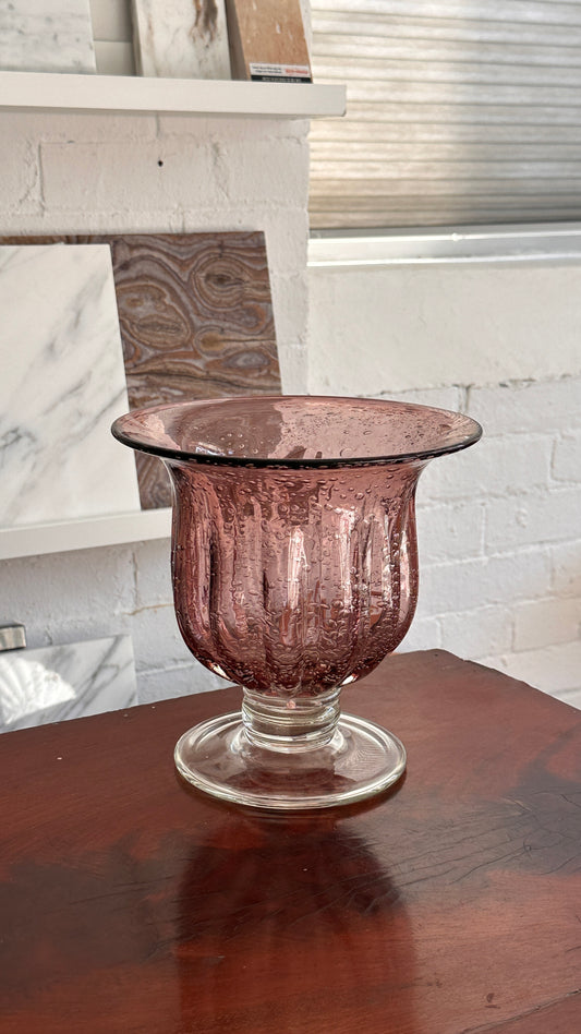 Bubble Plum Gass Urn / Vase