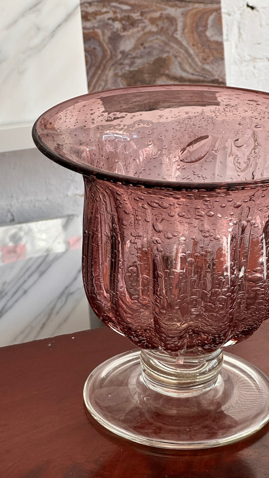 Bubble Plum Gass Urn / Vase