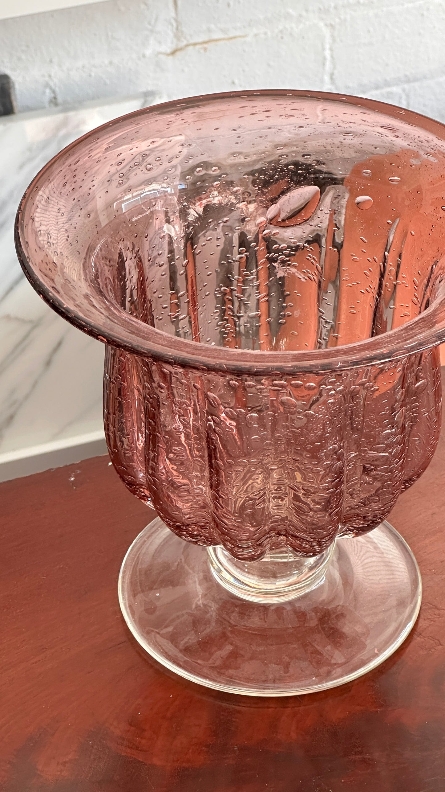 Bubble Plum Gass Urn / Vase