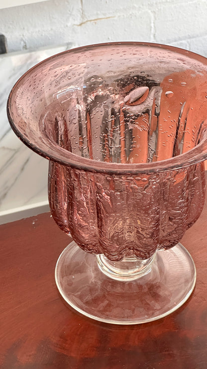 Bubble Plum Gass Urn / Vase