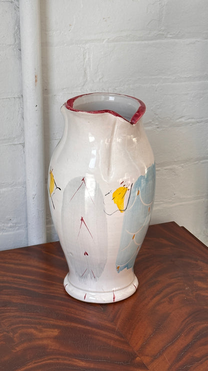 Large Hand Painted Ceramic Fish Pitcher