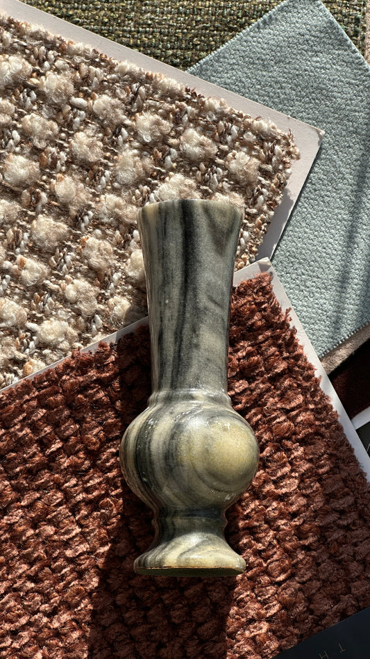 Small Carved Stone Bud Vase