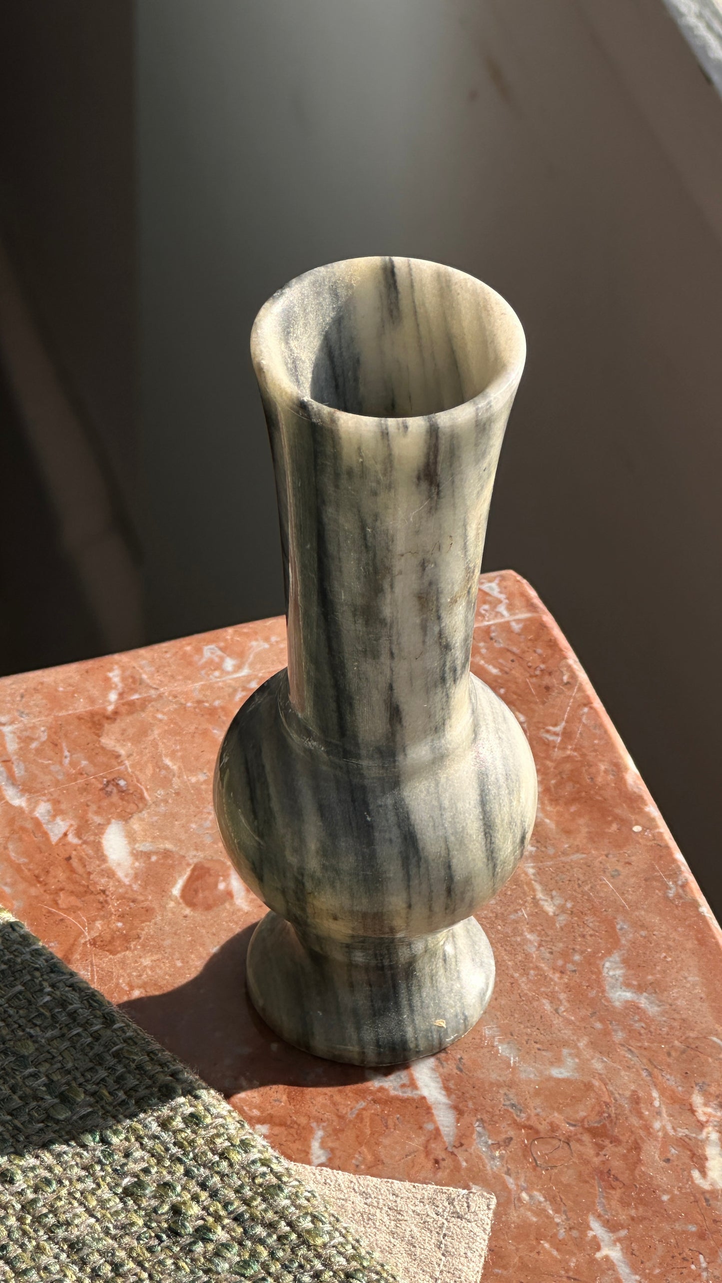 Small Carved Stone Bud Vase