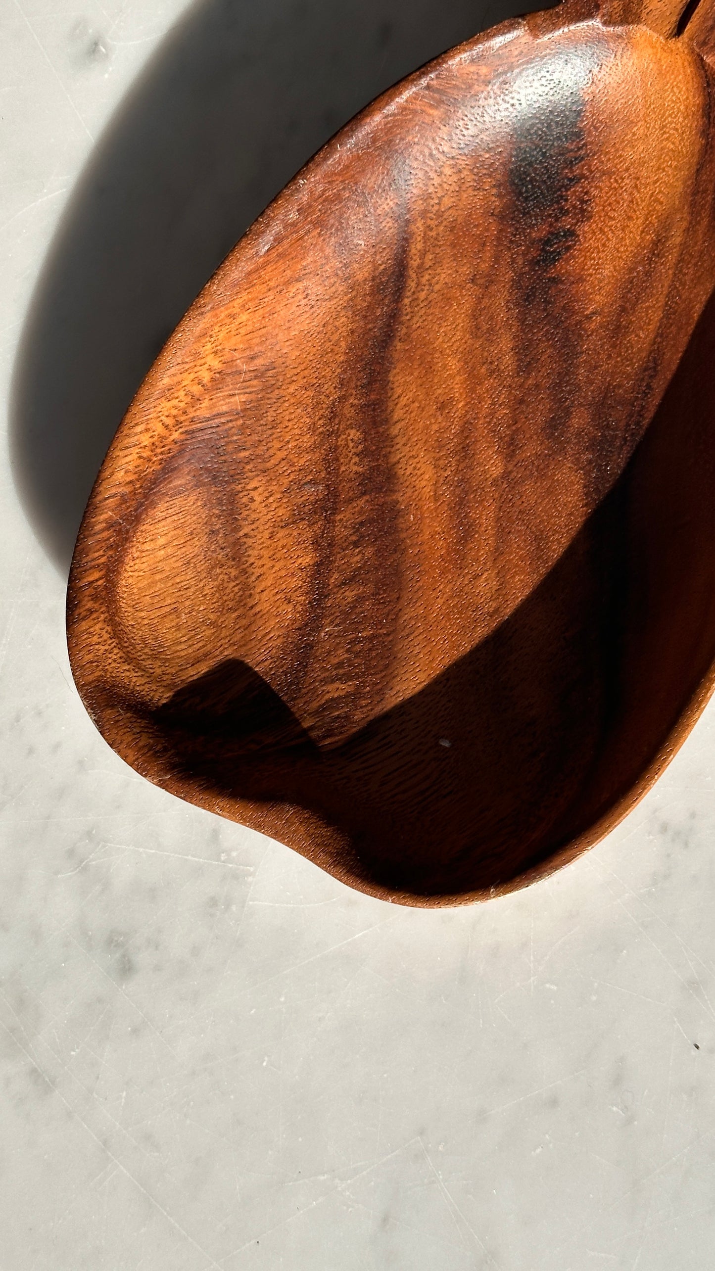 Pineapple Shaped Carved Wooden Dish