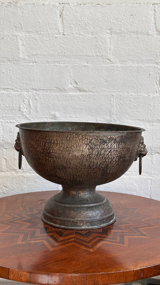 Hammered Metal Urn / Planter