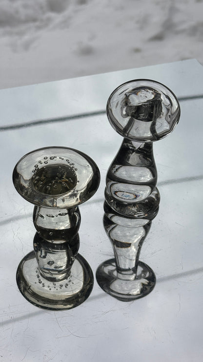 Pair of Glass Mushrooms