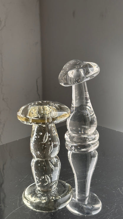 Pair of Glass Mushrooms