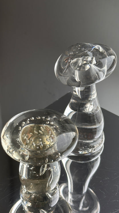 Pair of Glass Mushrooms