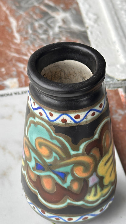 Art Deco Ceramic Vase by C.M. Bergen, Belgium