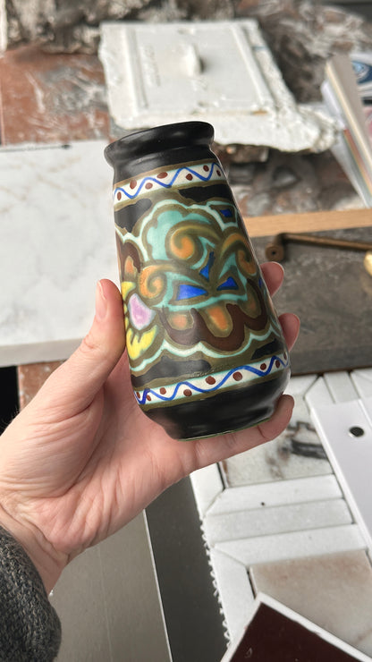 Art Deco Ceramic Vase by C.M. Bergen, Belgium