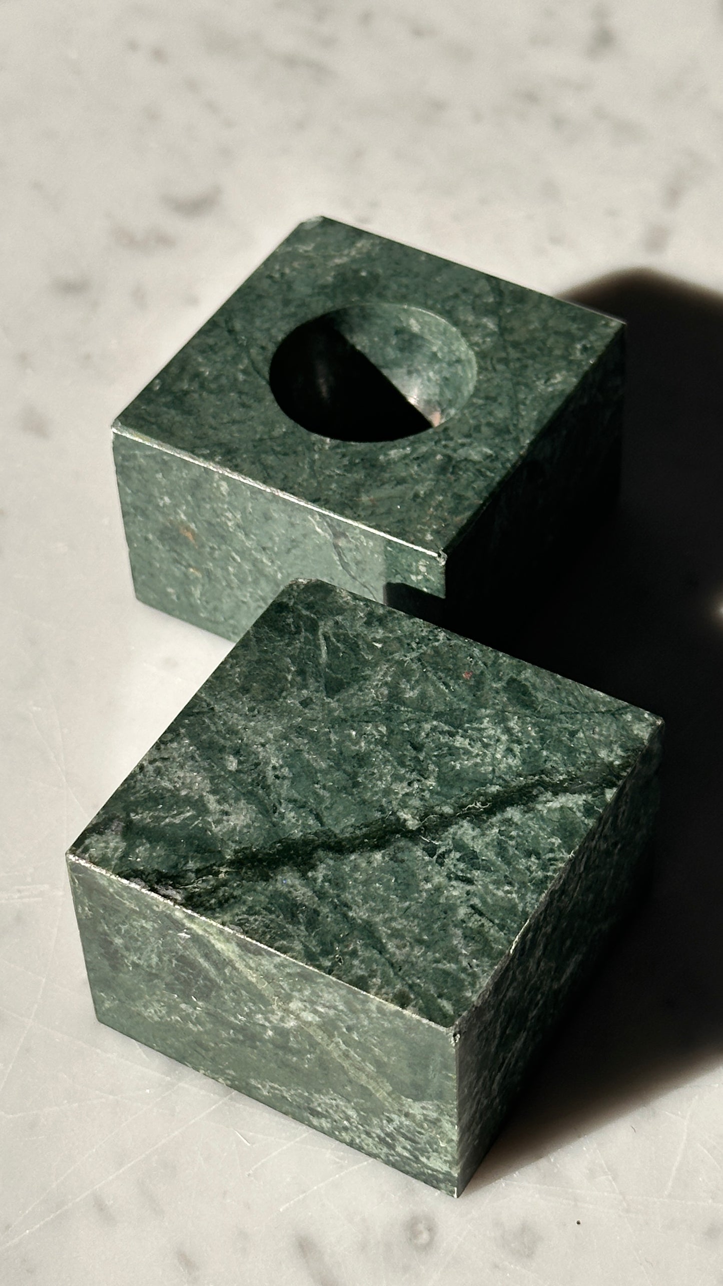 Pair of Stone Candle Holders
